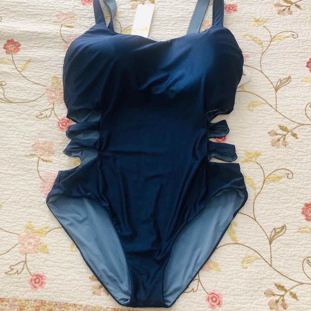 NWT Becca Etc Plus Size Reversible Swimsuit